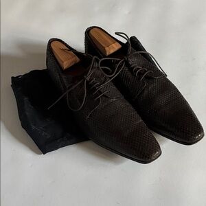 Paul Smith Elegant Brown Leather Men's Shoes - leather but looks like snake skin